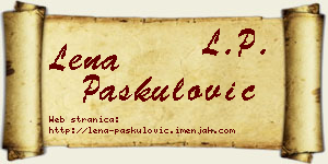 Lena Paskulović vizit kartica
